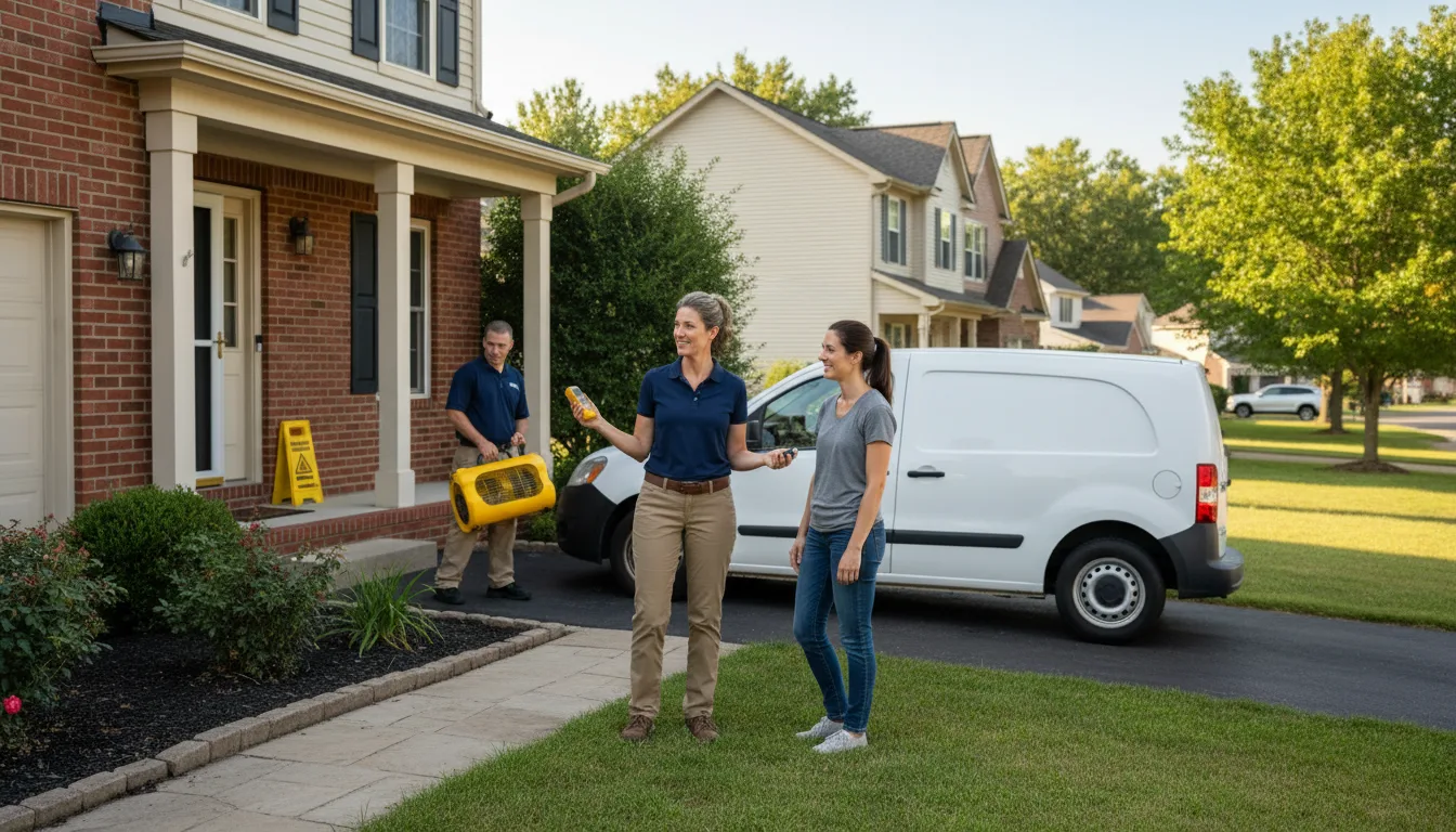 Residential water damage restoration in Healdton, OK